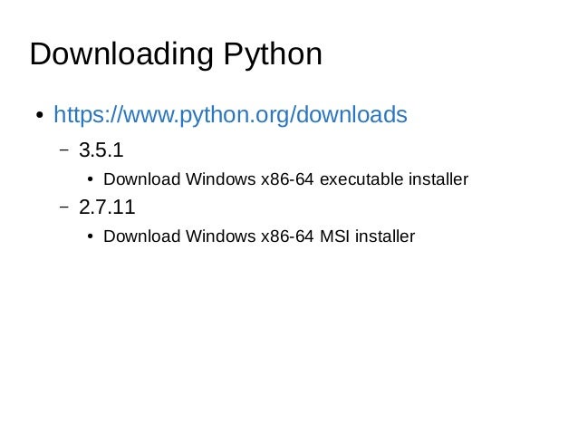 Basic Python usage